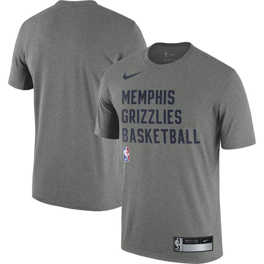 Men's Memphis Grizzlies Heather Gray 2023/24 Sideline Legend Performance Practice T-Shirt Men's Memphis Grizzlies Heather Gray 2023/24 Sideline Legend Performance Practice T-Shirt
